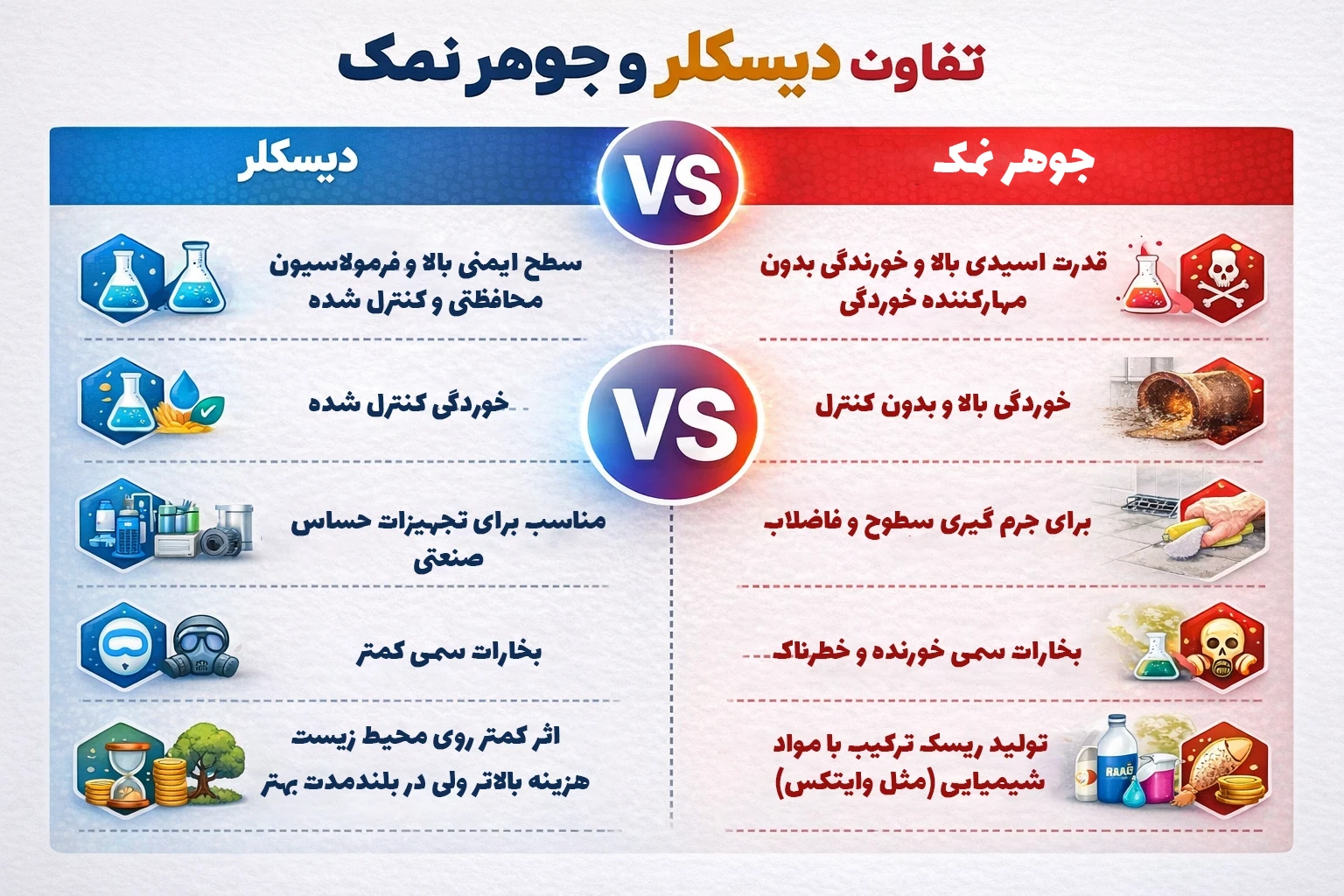 تفاوت دیسکر و جوهر نمک